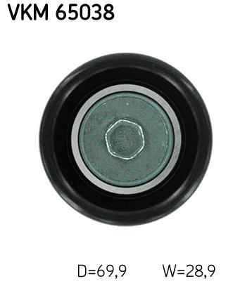 Galet enrouleur de courroie d'accessoire SKF ref. VKM 65038